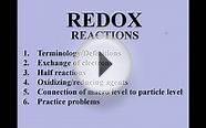REDOX reactions -- oxidation reduction -- what occurs
